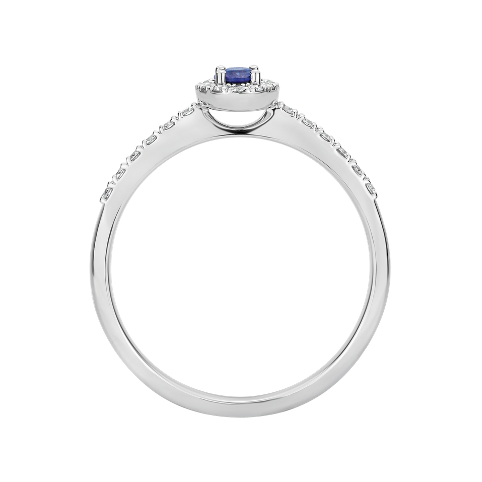 Diamond ring with Sapphire Princess
