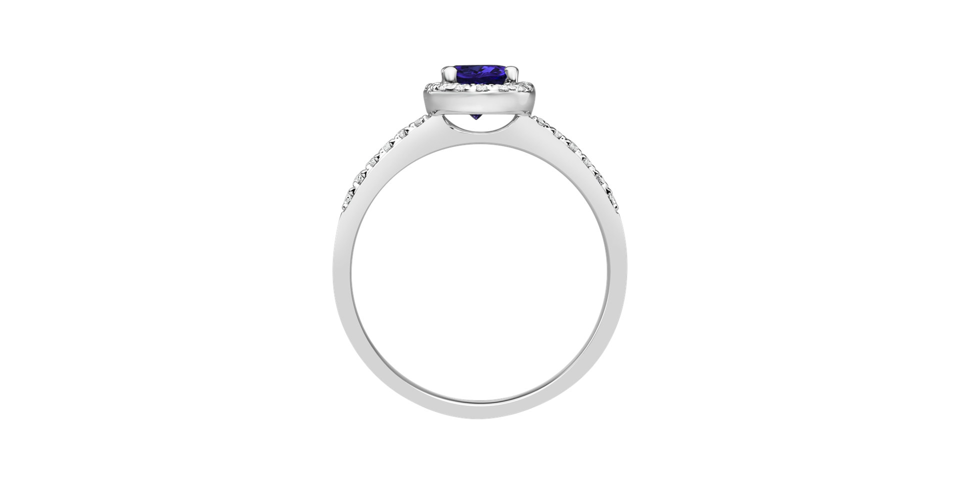 Diamond ring with Sapphire Princess