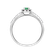 Diamond ring with Emerald Princess4