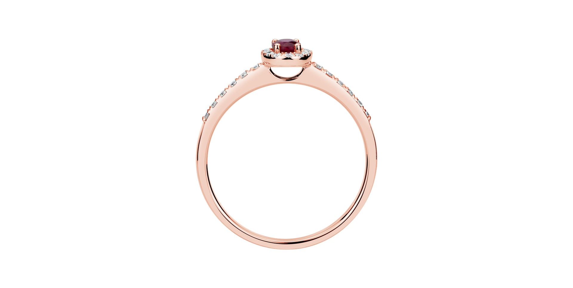 Diamond ring with Ruby Princess