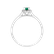 Diamond ring with Emerald Princess4