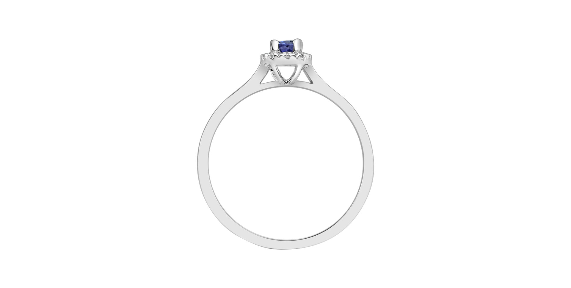 Diamond ring with Tanzanite Princess