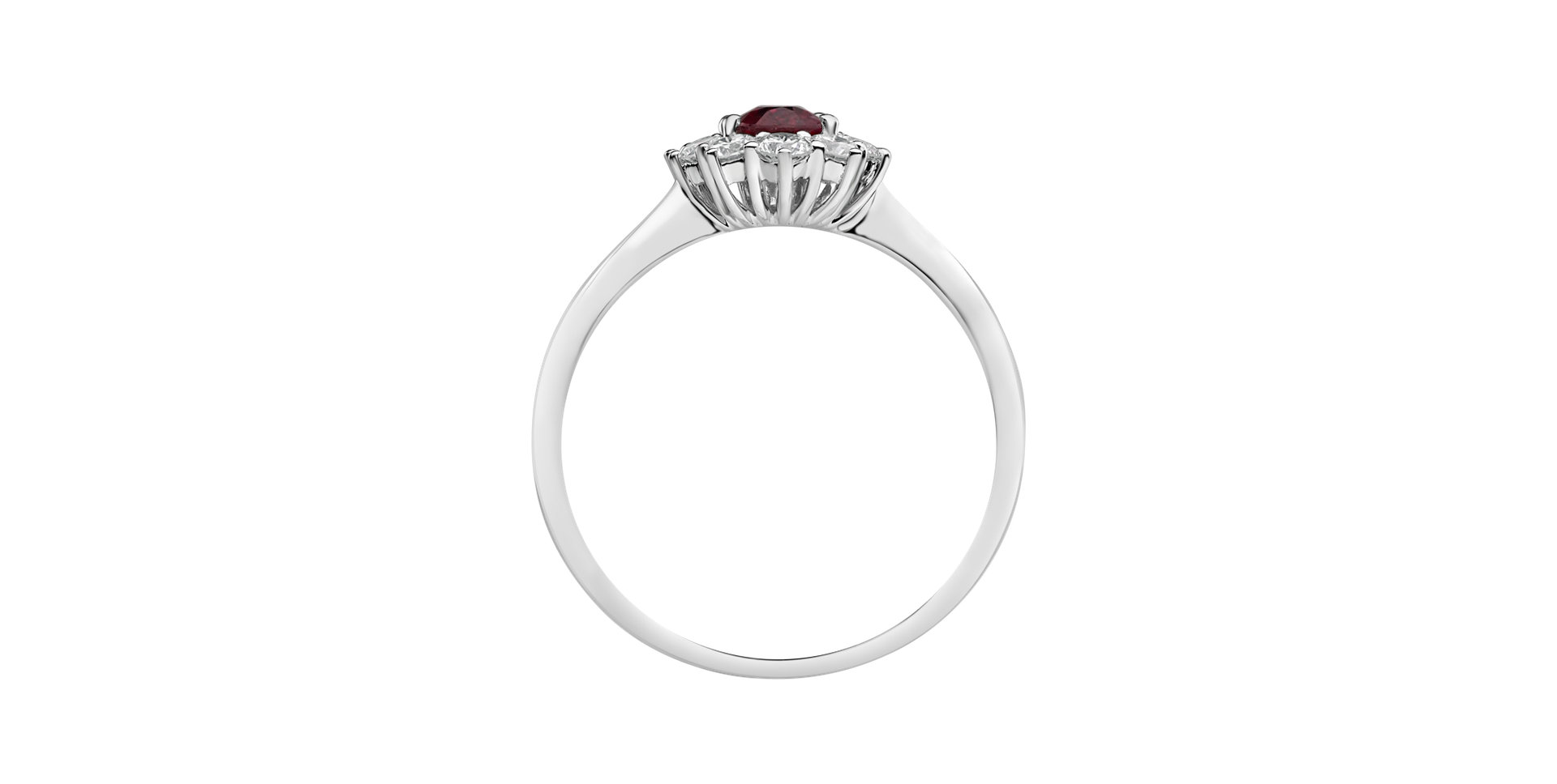 Diamond ring with Ruby Princess