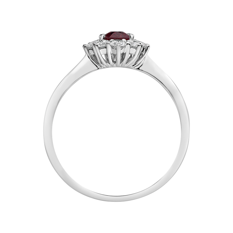 Diamond ring with Ruby Princess