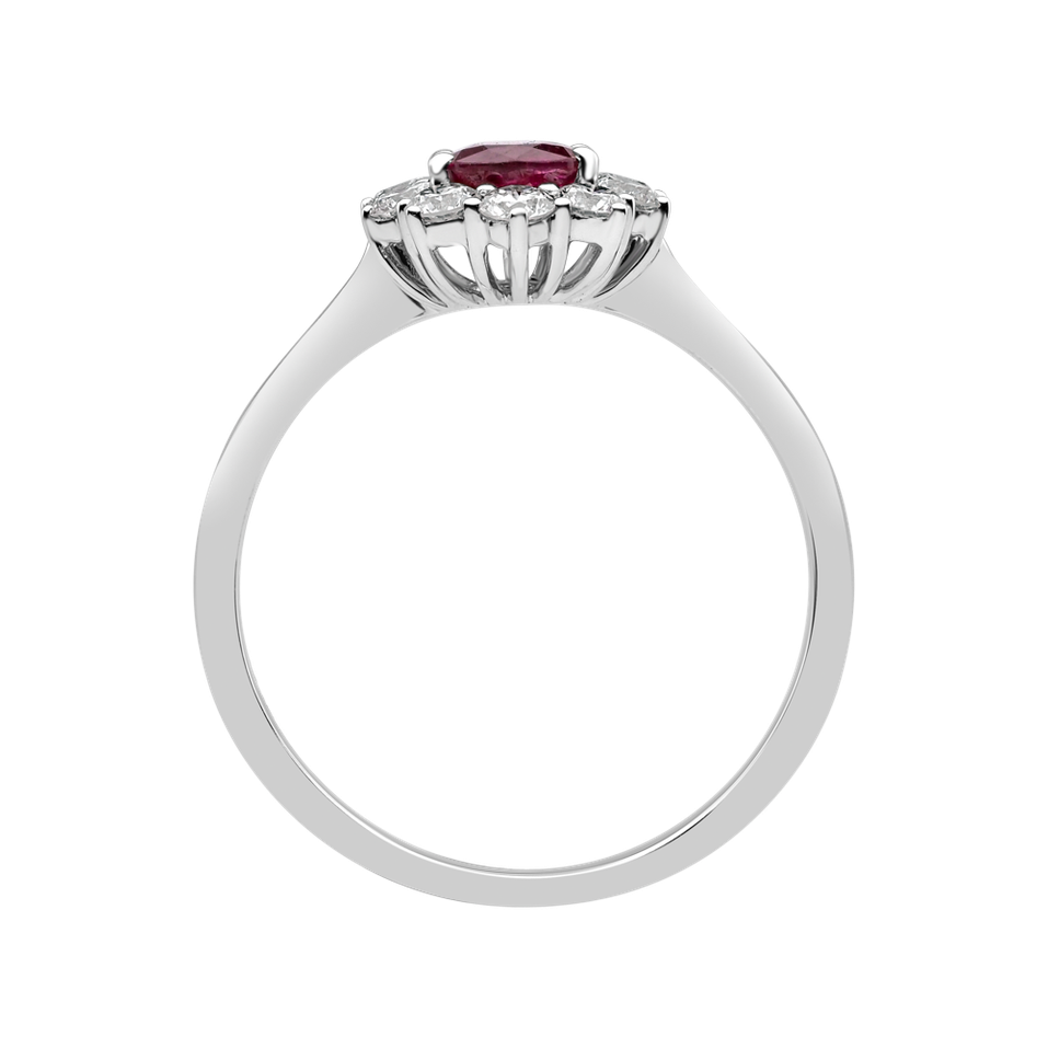 Diamond ring with Ruby Princess