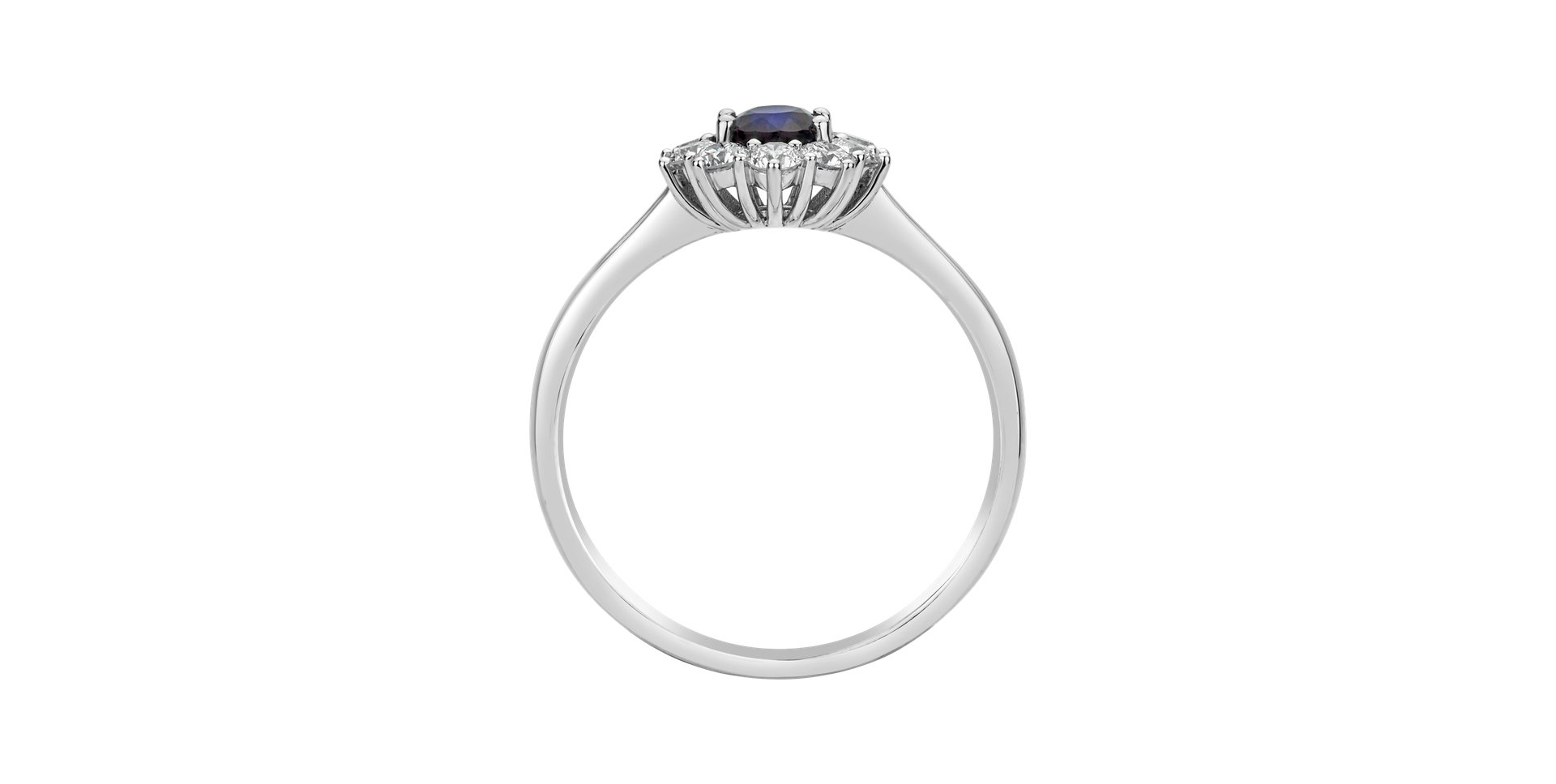 Diamond ring with Sapphire Princess
