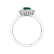 Diamond ring with Emerald Princess4