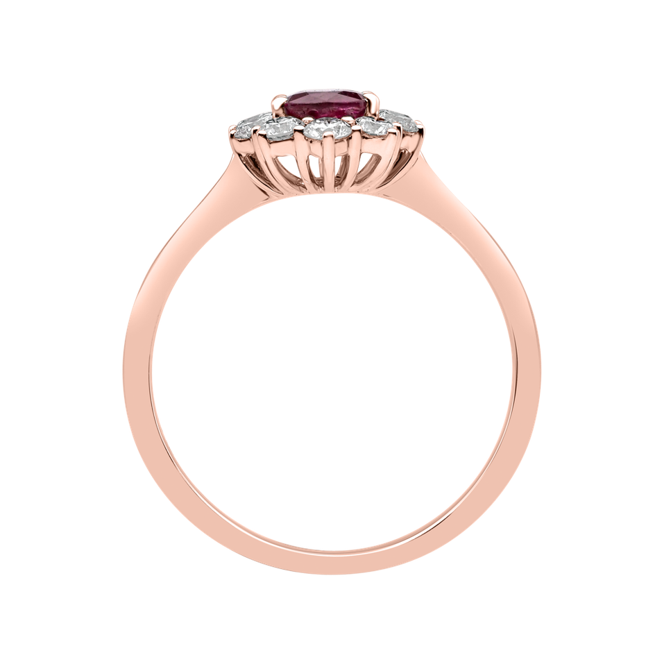 Diamond ring with Ruby Princess