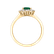 Diamond ring with Emerald Princess4