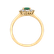Diamond ring with Emerald Princess4