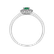 Diamond ring with Emerald Princess4