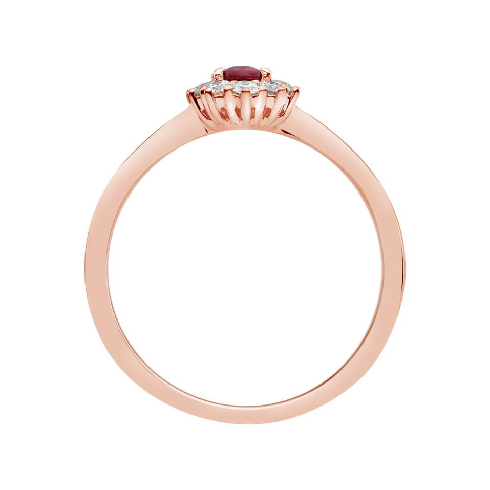 Diamond ring with Ruby Princess