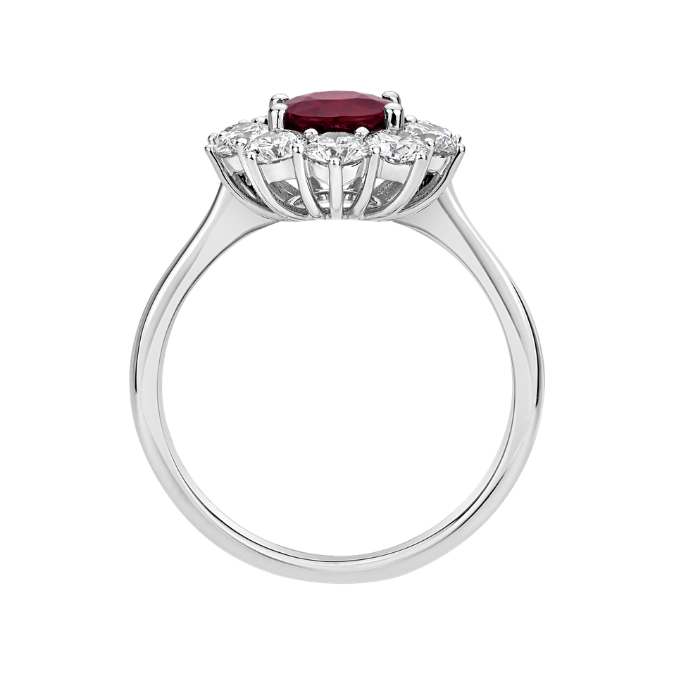 Diamond ring with Ruby Princess