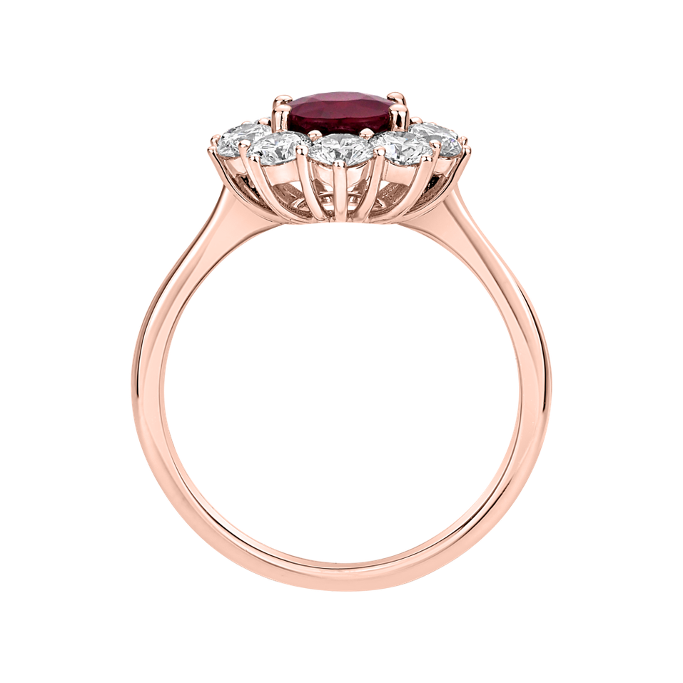 Diamond ring with Ruby Princess