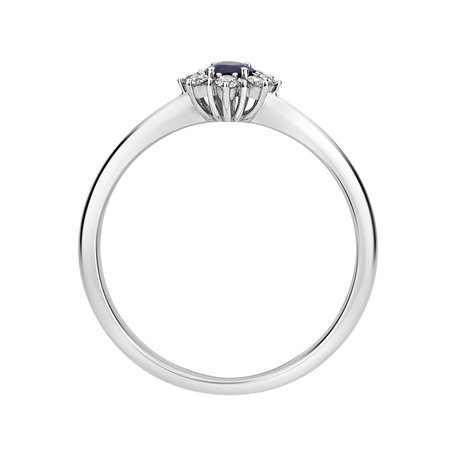 Diamond ring with Sapphire Princess