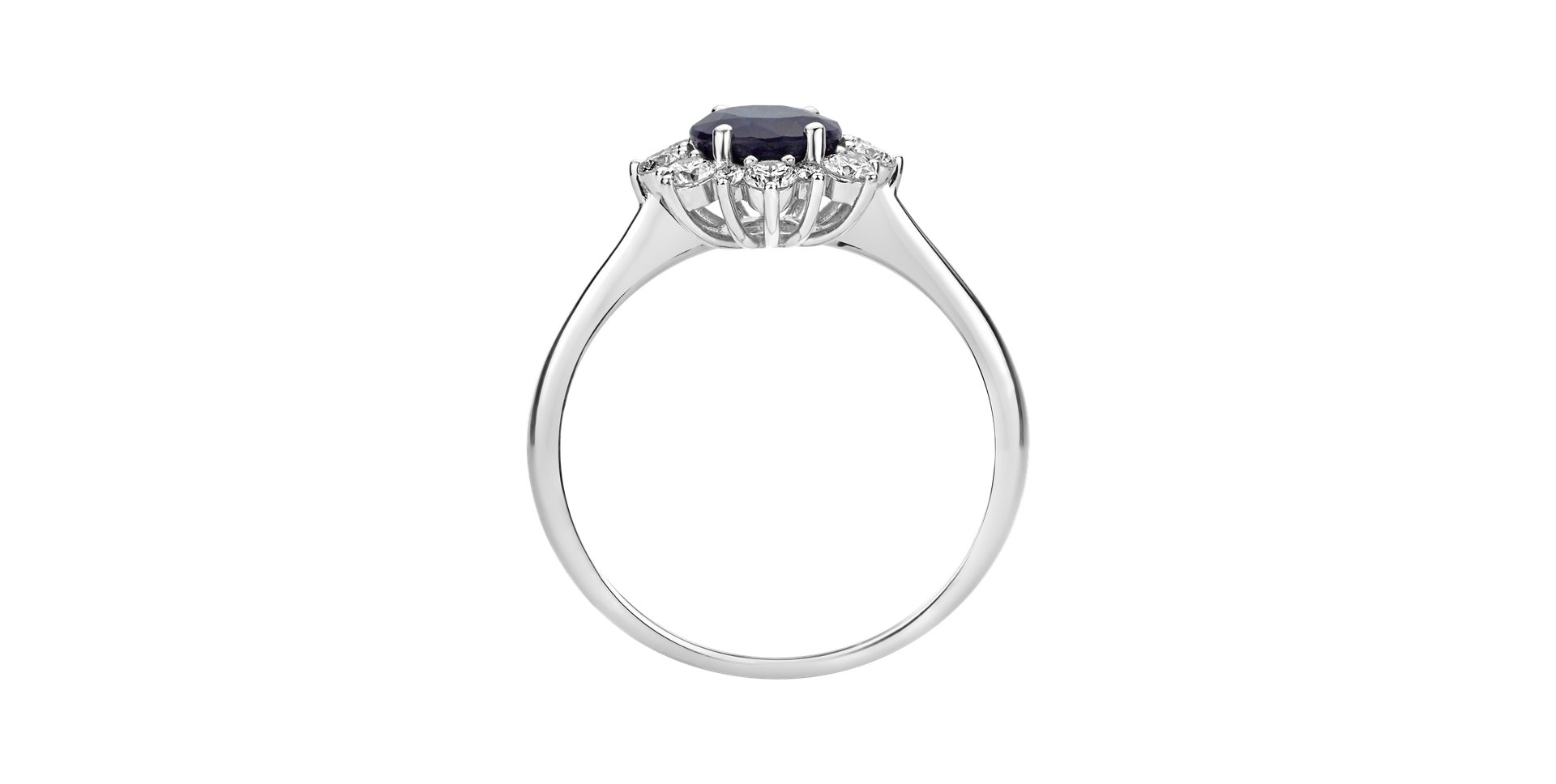 Diamond ring with Sapphire Princess