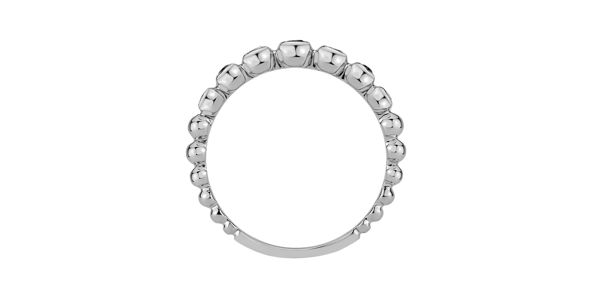 Diamond ring with Sapphire Shiny Dots