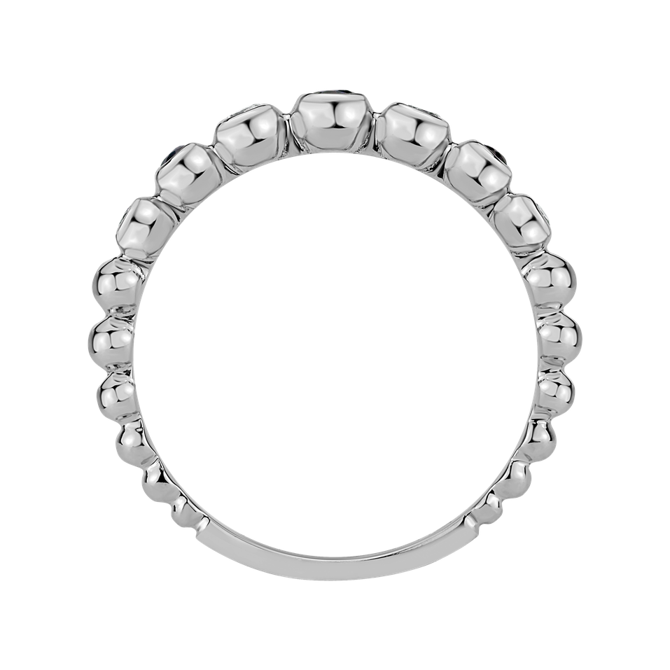 Diamond ring with Sapphire Shiny Dots