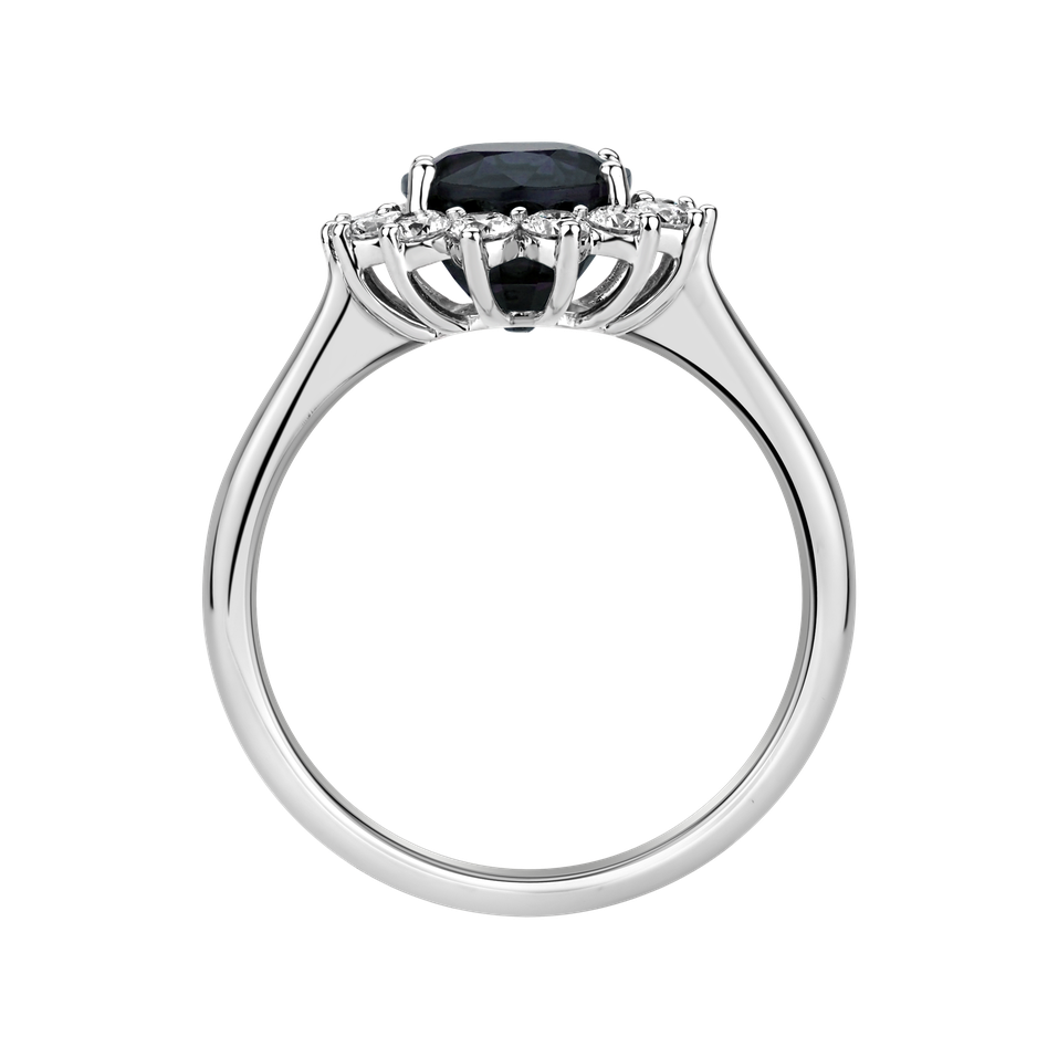 Diamond ring with Sapphire Princess