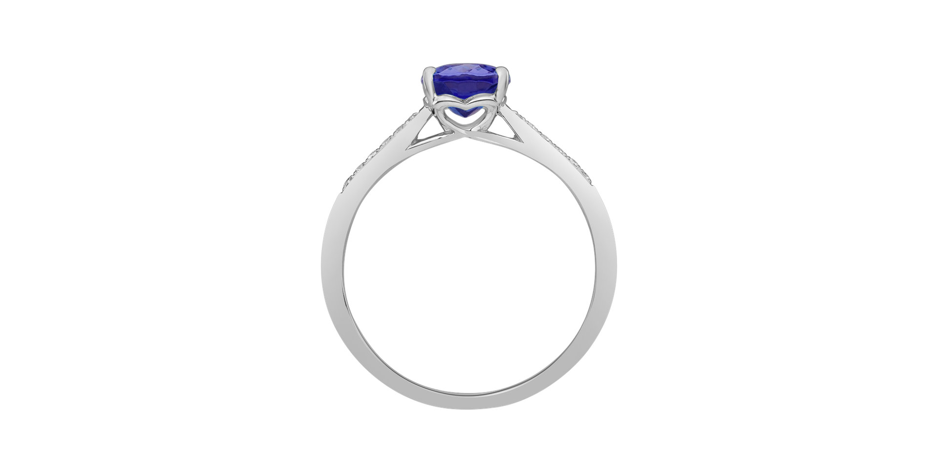 Diamond ring with Tanzanite Bonbon