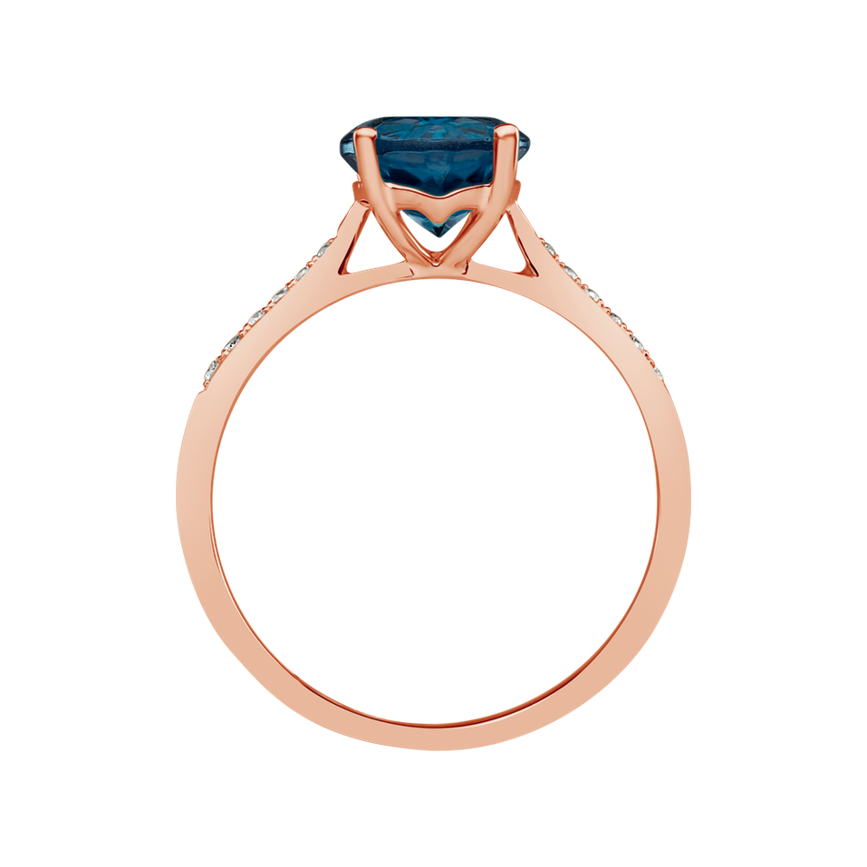 Diamond ring with Topaz London Bonbon