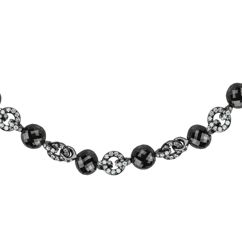 Bracelet with black and white diamonds Aristide