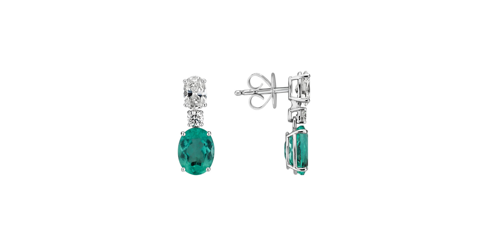 Diamond earrings with Paraiba Powerful Emotion