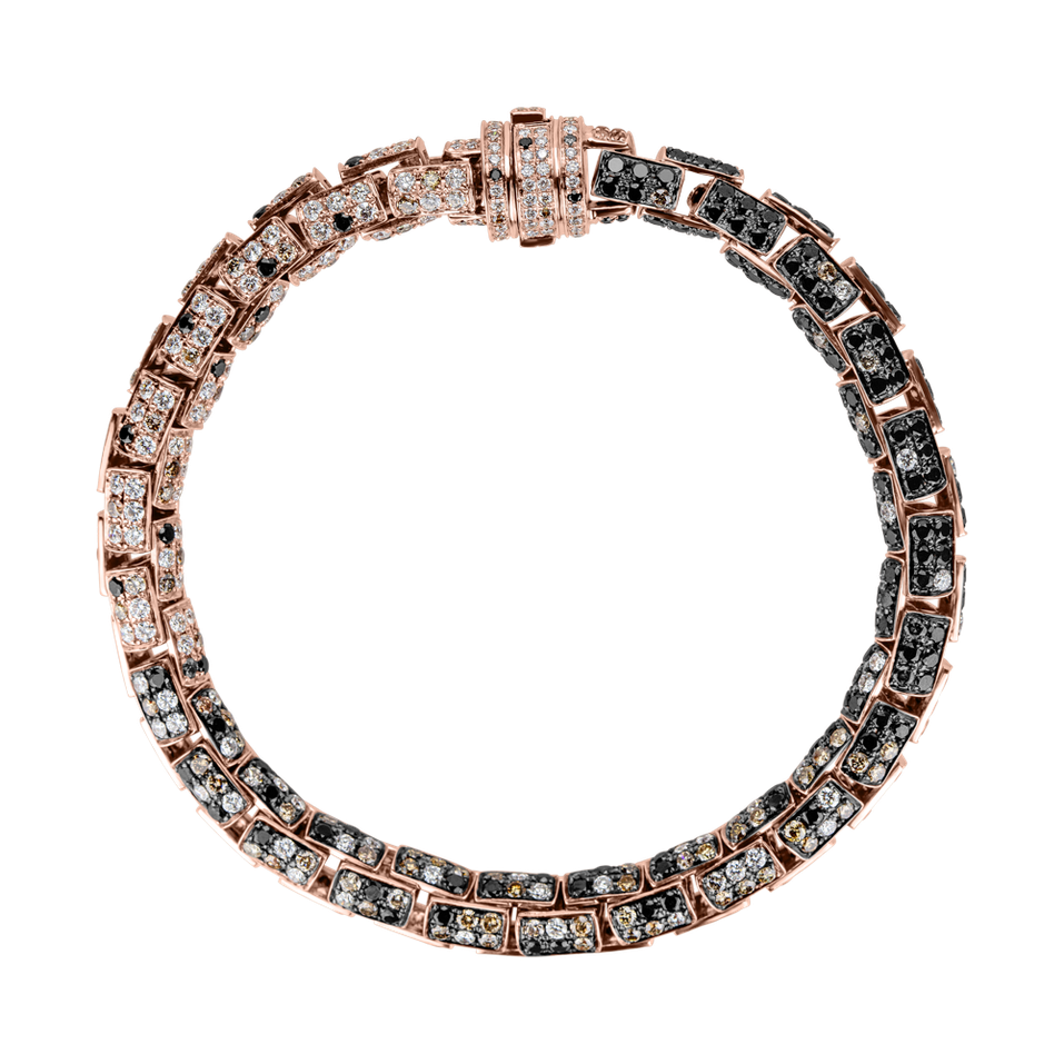 Bracelet with black and white diamonds Royal Ambassador