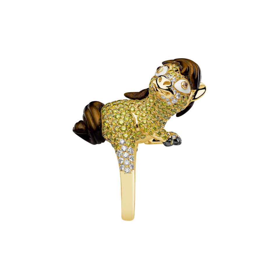 Diamond ring and gemstones Crazy Horse