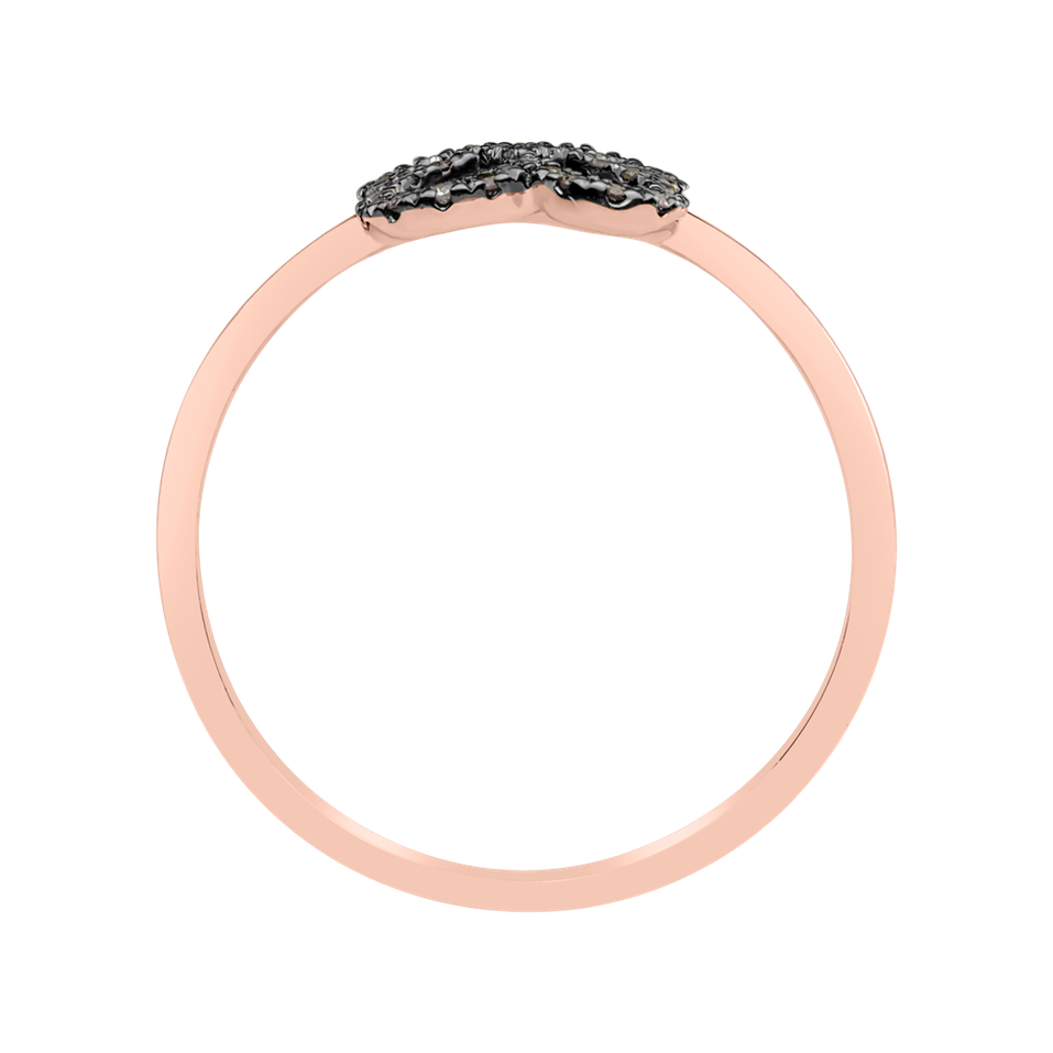 Ring with brown diamonds Glamour