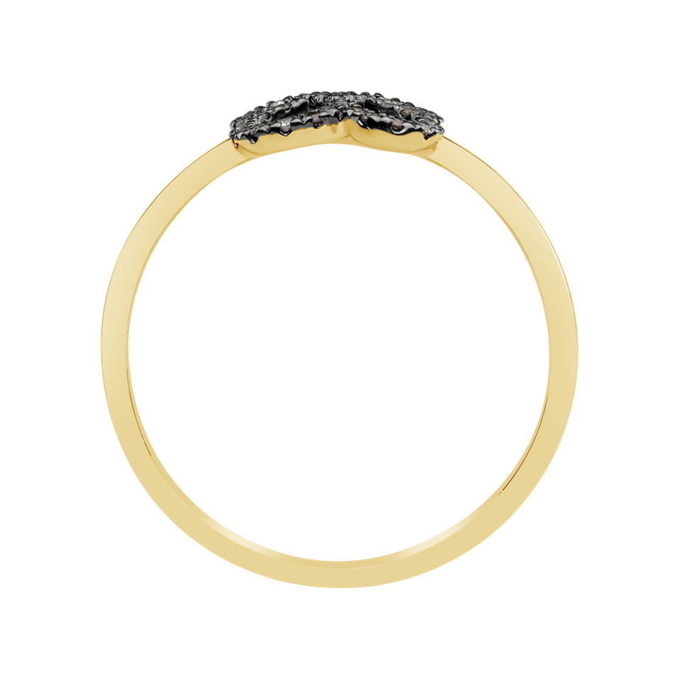 Ring with brown diamonds Glamour