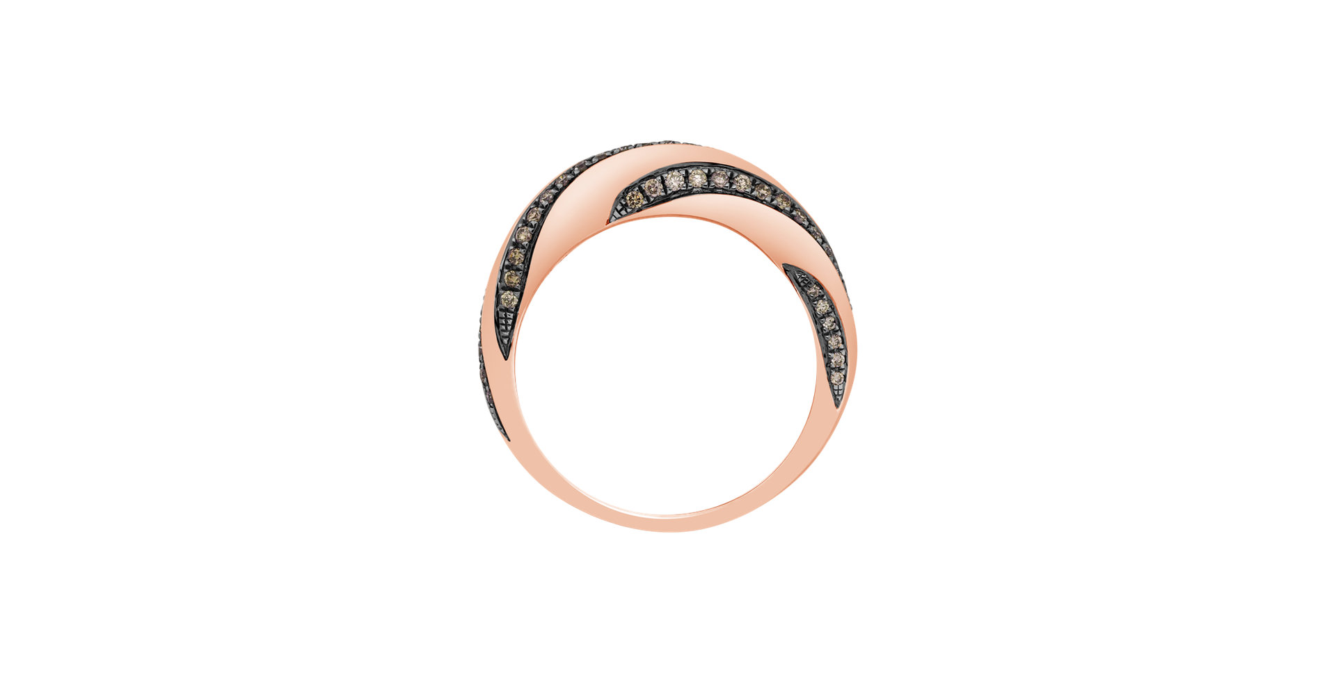 Ring with brown diamonds Royal Impression