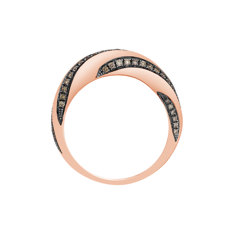 Ring with brown diamonds Royal Impression