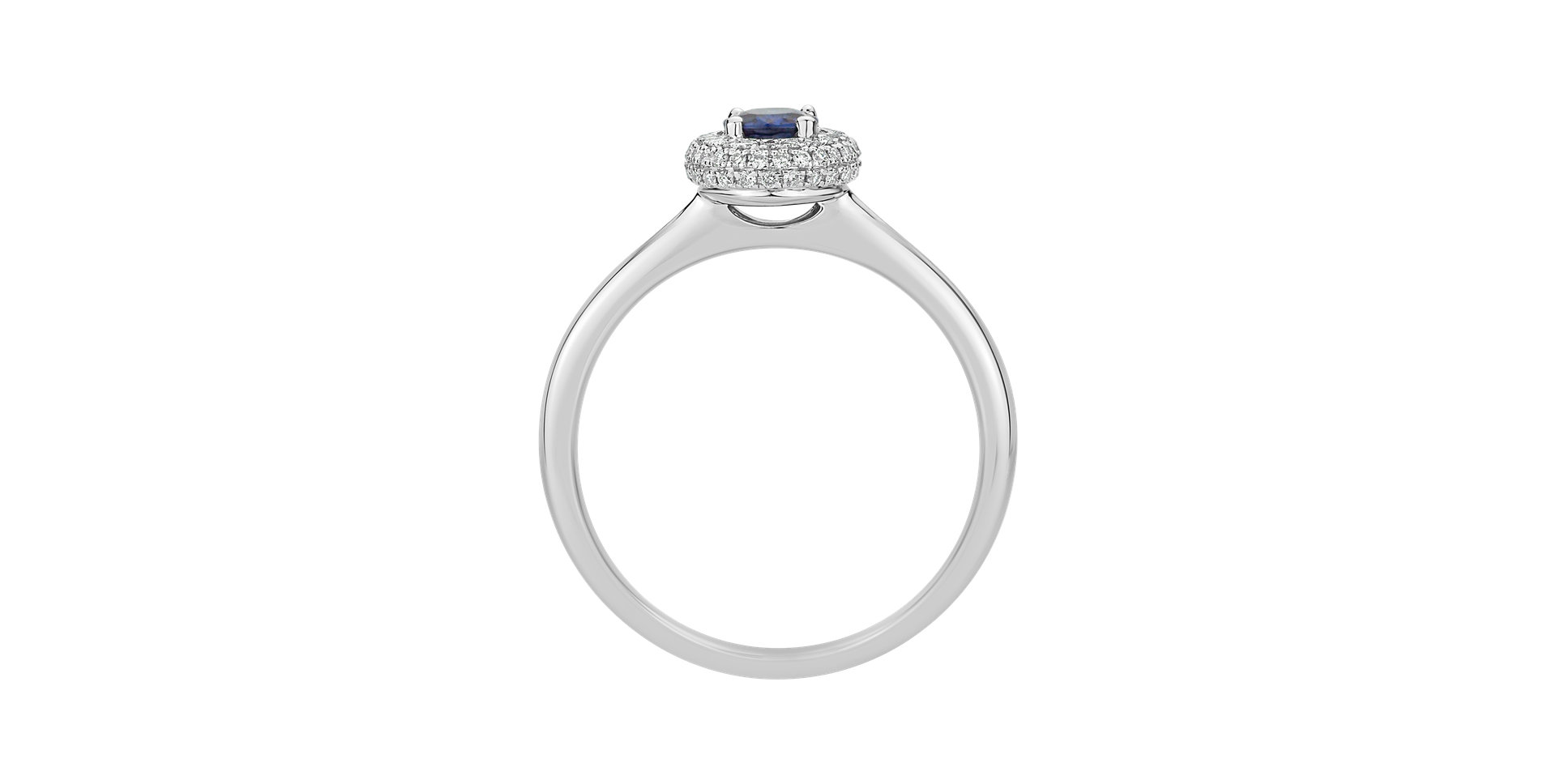 Diamond ring with Sapphire Princess