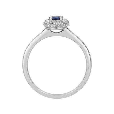 Diamond ring with Sapphire Princess