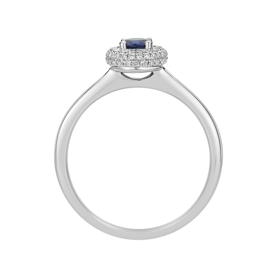 Diamond ring with Sapphire Princess
