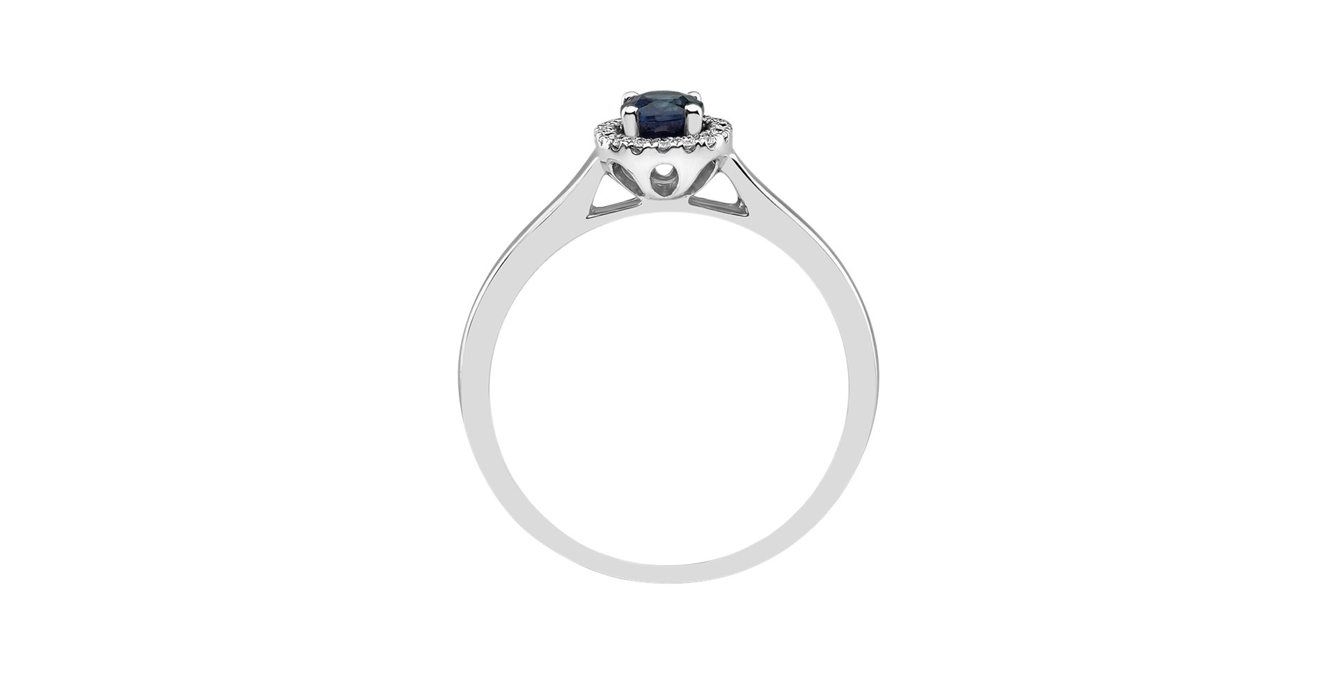 Diamond ring with Sapphire Princess