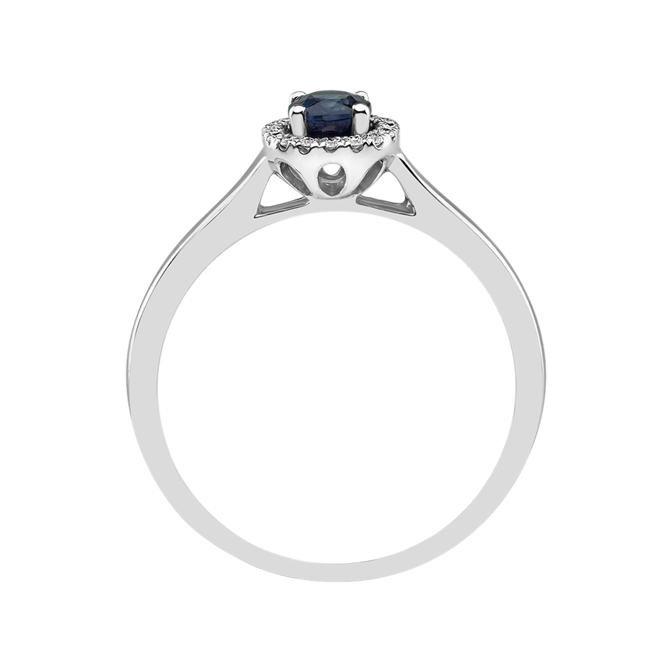 Diamond ring with Sapphire Princess