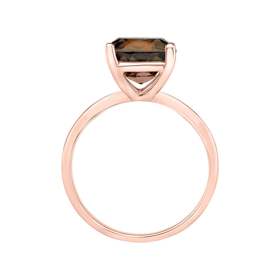 Ring with Smoky Quartz Bonbon