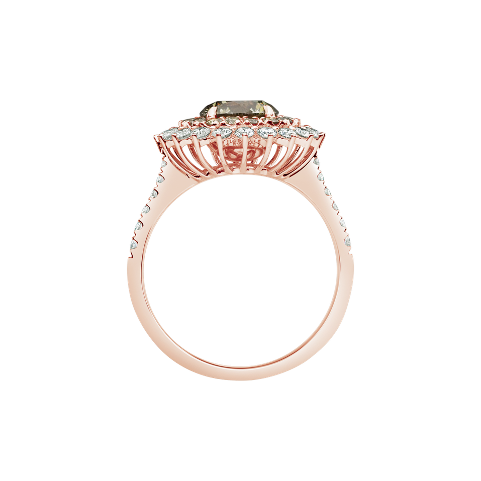 Ring with brown and white diamonds Mysterious Quest