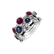 Ring with black and white diamonds Galaxy of Passion3