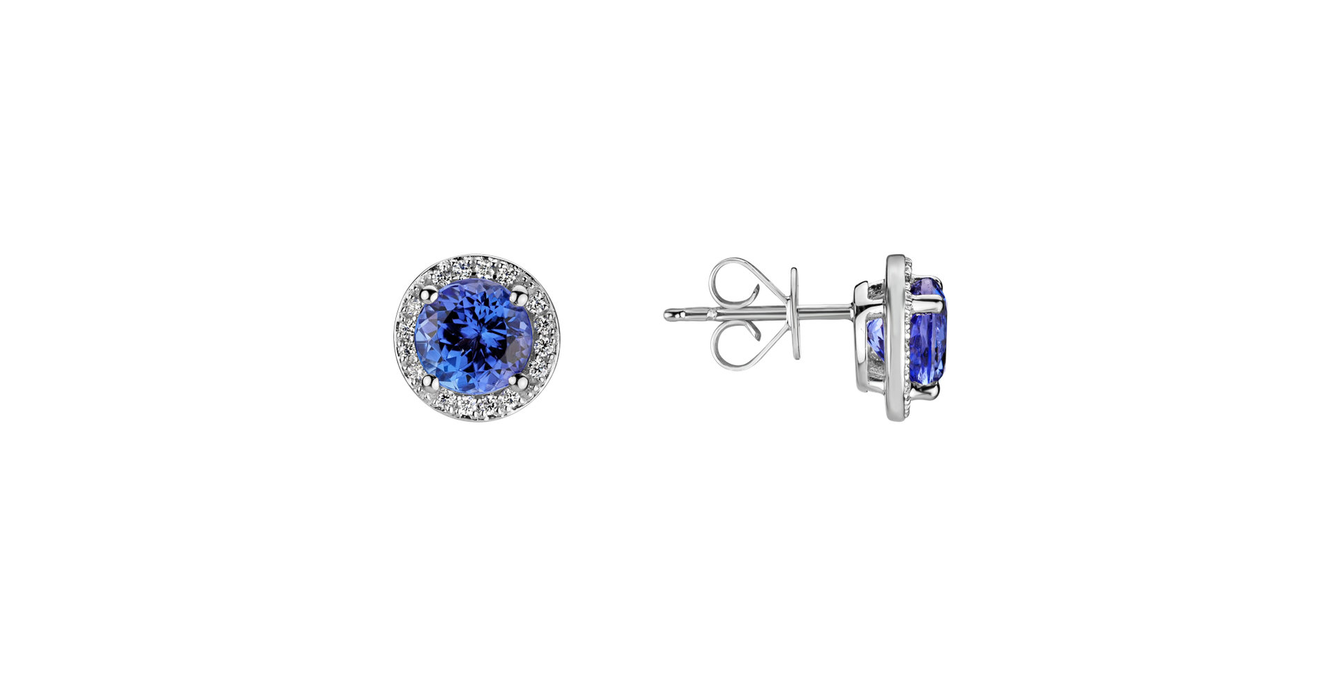 Diamond earrings with Tanzanite Lovely Diana