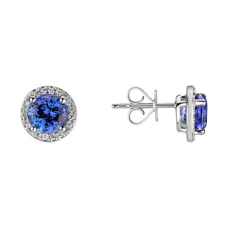 Diamond earrings with Tanzanite Lovely Diana