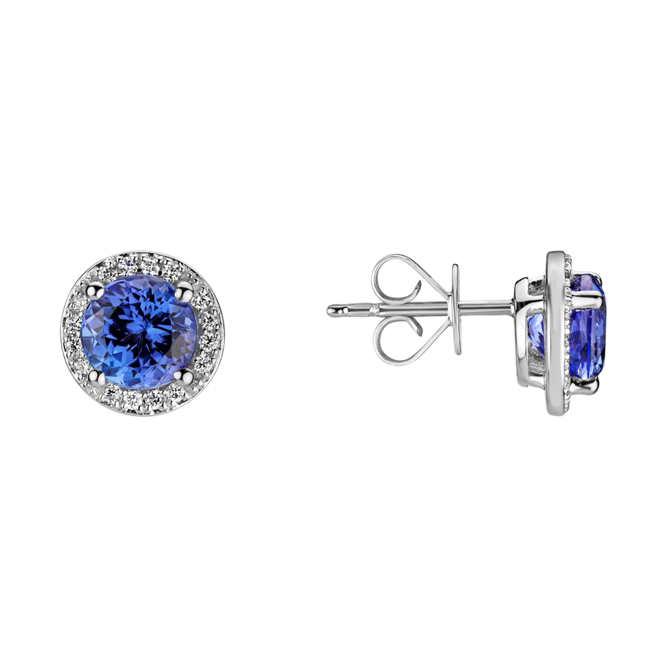 Diamond earrings with Tanzanite Lovely Diana