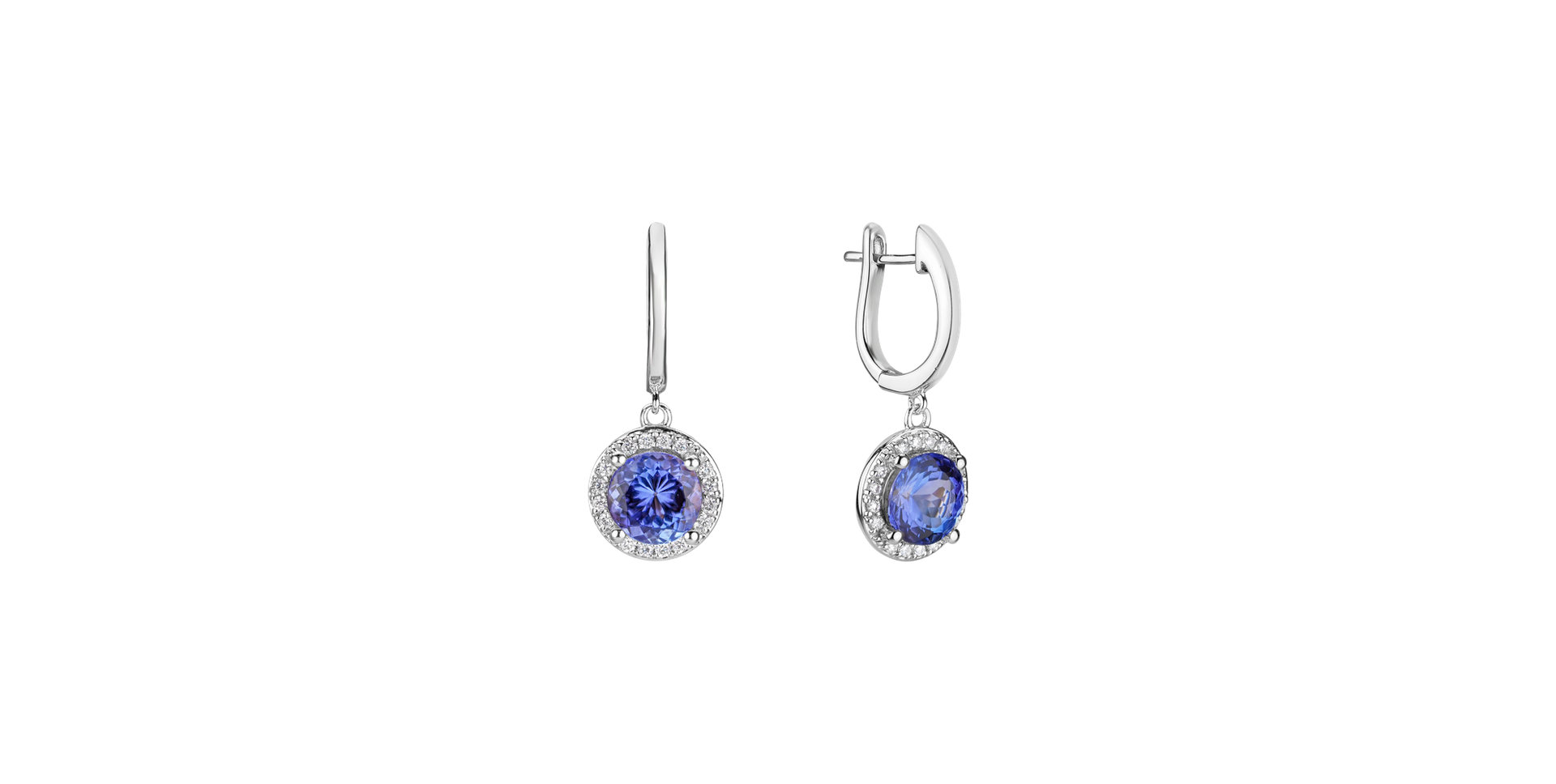 Diamond earrings with Tanzanite Lovely Diana