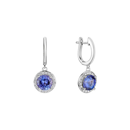 Diamond earrings with Tanzanite Lovely Diana