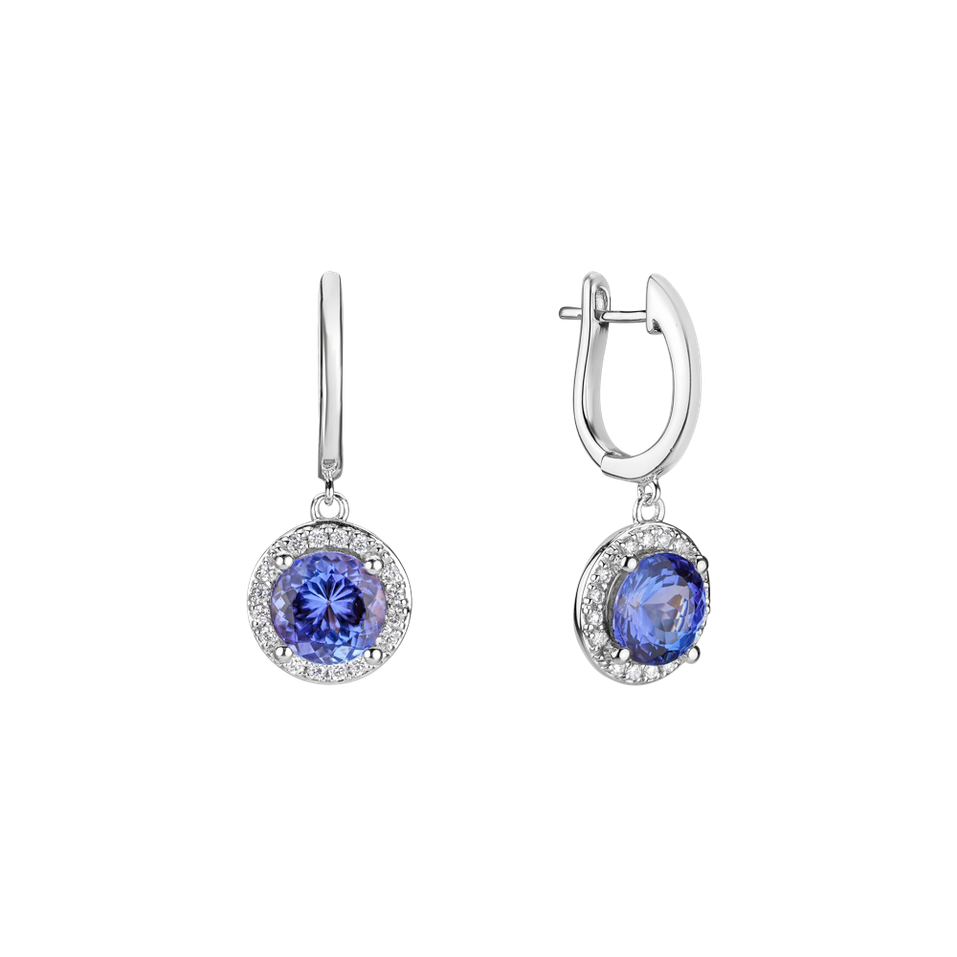Diamond earrings with Tanzanite Lovely Diana