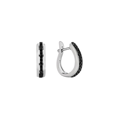 Earrings with black diamonds Pure Soul