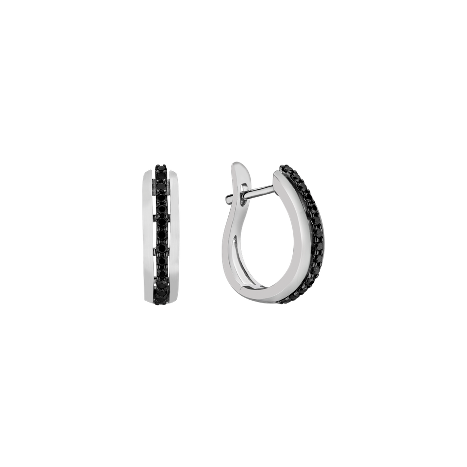 Earrings with black diamonds Pure Soul