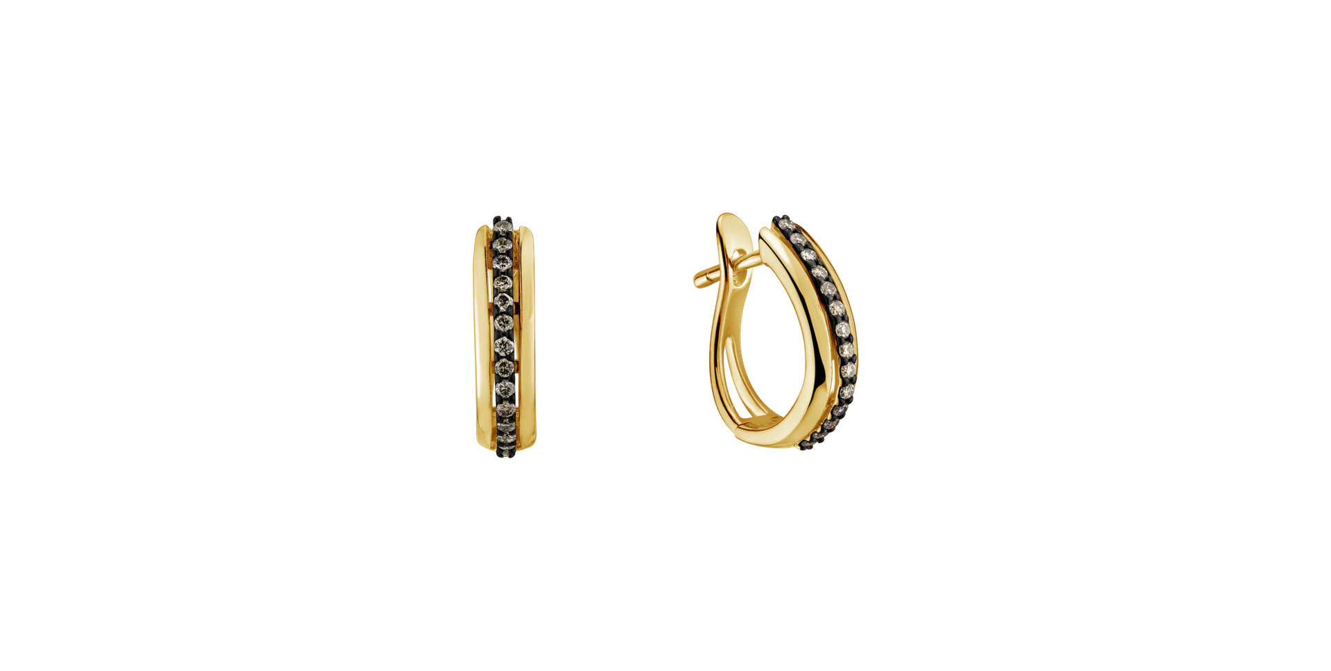 Earrings with brown diamonds Pure Soul